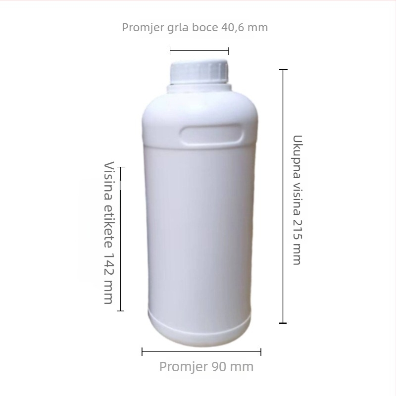 HDPE plastična boca s držalom, 1 L – prazna boca za tekuće reagente, uzorke, deterdžent za pranje rublja i gel za tuširanje