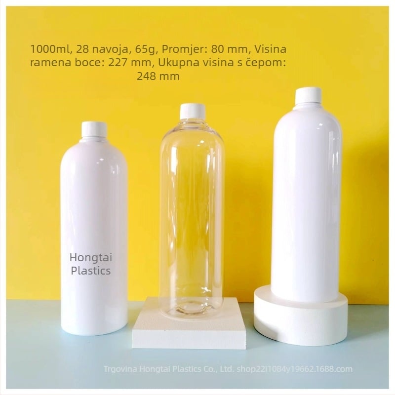 1000 ml boca za gel za tuširanje, šampon i losion, ponovno napunjiva plastična boca