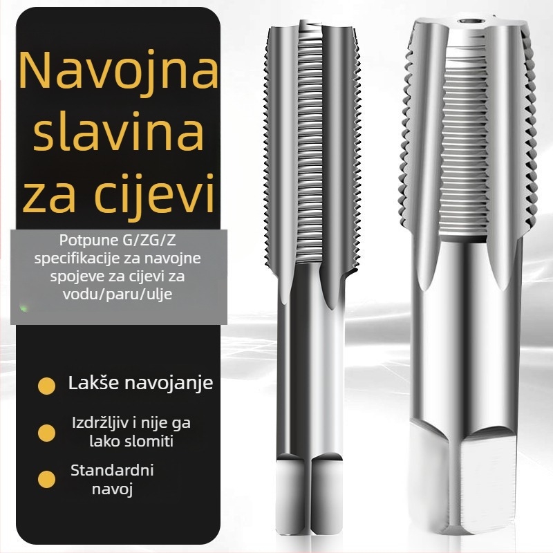 55° cilindrični navojni tap za cijevi, G navoj, popravak navoja