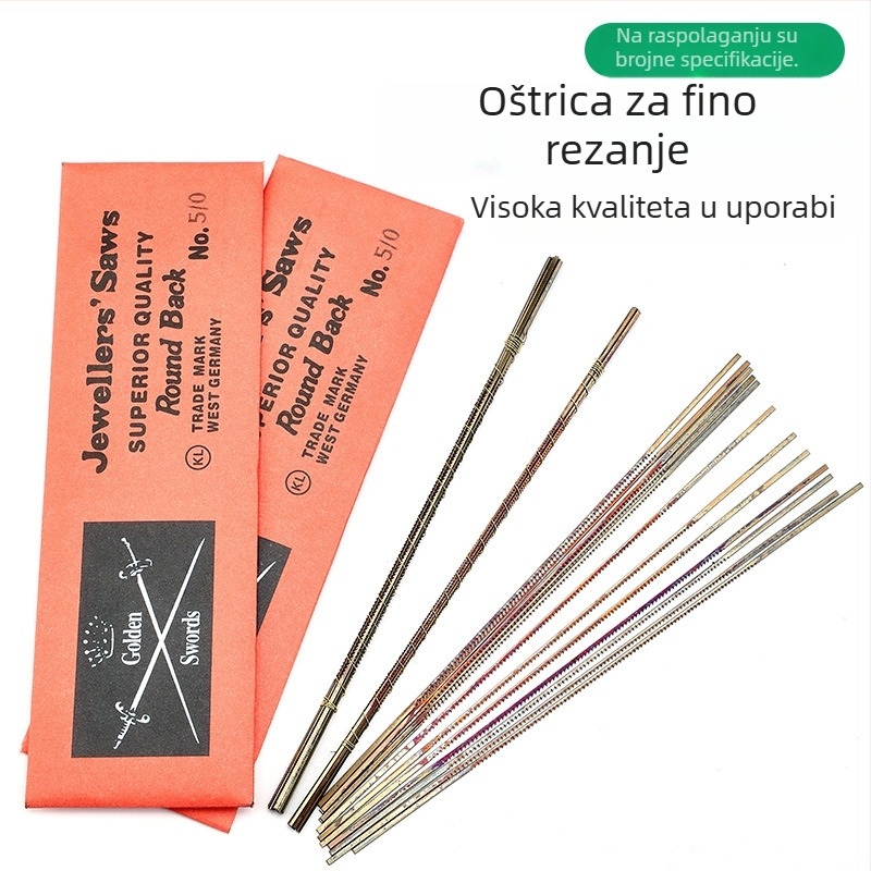 Žične pile listovi za drvo i metal, marka Double-Sword, zakrivljeni i U-oblik, paket od 144 komada za električni džig-saw