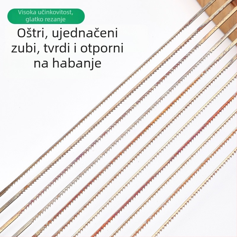 Žične pile listovi za drvo i metal, marka Double-Sword, zakrivljeni i U-oblik, paket od 144 komada za električni džig-saw