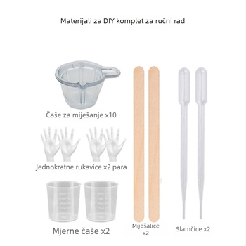 Dječji silikon-set za stiskanje s DIY materijalima od smole — ukrasi i dodaci za igračke