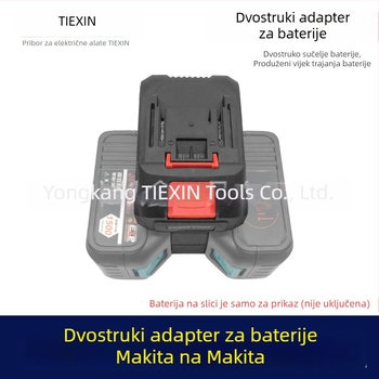 Makita baterijski adapter jedan na dva za bežičnu lančanu pilu, model 04176