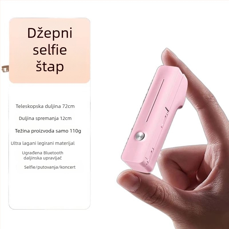 Mini selfie štapić s Bluetooth daljinskim upravljačem – prenosivi držač za telefon, stabilizator za vanjske prijenose
