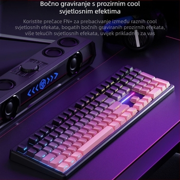 Forerunner V108 bežična Bluetooth tipkovnica s mehaničkim dojmom, tiha tipkovnica s tri načina