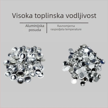 Aluminijsko posudje za termičku analizu, zapremina 40 mL, za uzorke Mettler, Ø6×1,7 mm.