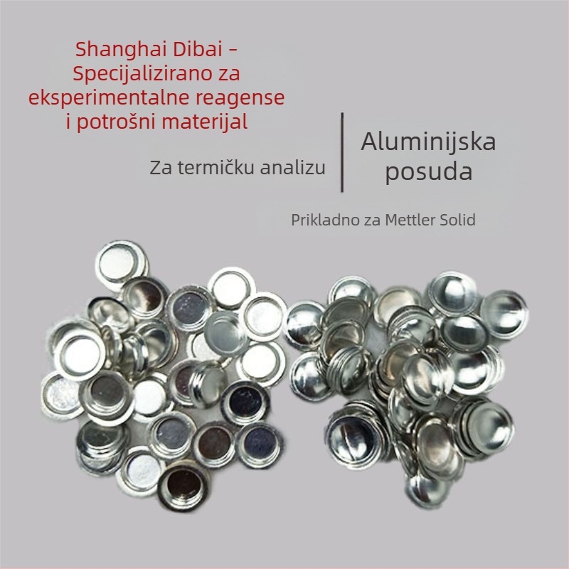 Aluminijsko posudje za termičku analizu, zapremina 40 mL, za uzorke Mettler, Ø6×1,7 mm.