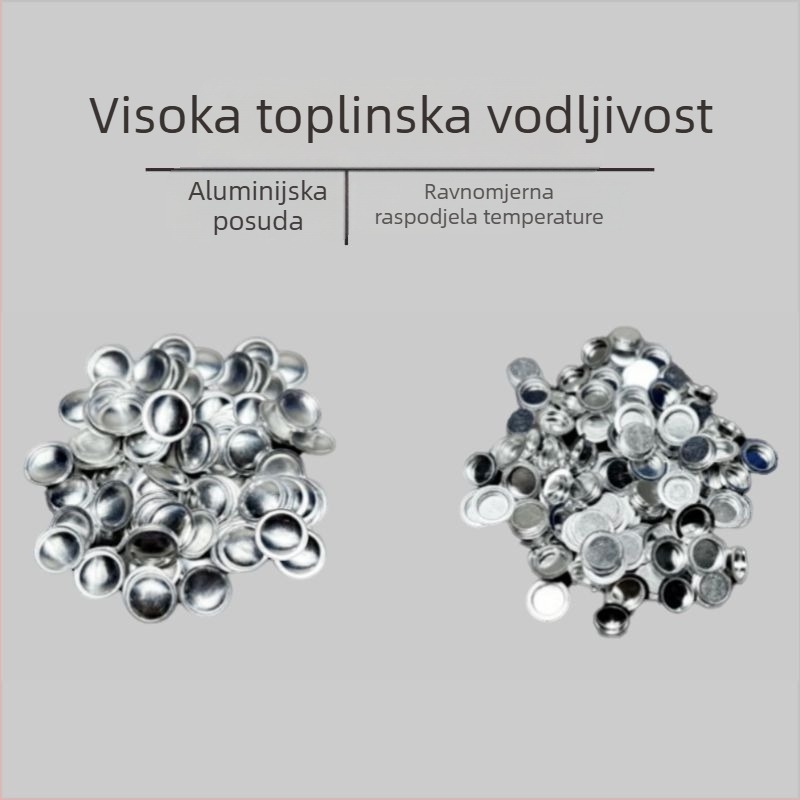 Aluminijsko posudje za termičku analizu, zapremina 40 mL, za uzorke Mettler, Ø6×1,7 mm.