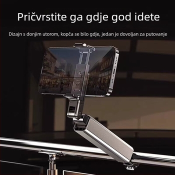Putni držač za telefon, prijenosni, 360° rotacija, stolni stalak za snimanje odozgo, sklopiv