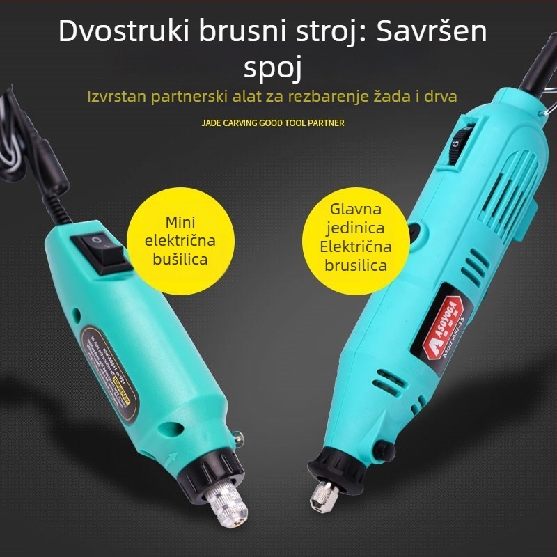 Dvostruka električna mašina za brušenje i poliranje nefrita s graviranjem