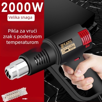 Zcanz 2000W industrijski toplinski pištolj za automobilski film: sušenje i toplinsko skupljanje
