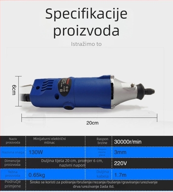 Mini električni gravirni stroj za jadeit i pčelinji vosak - kompaktni alat za brušenje i bušenje za kućnu upotrebu