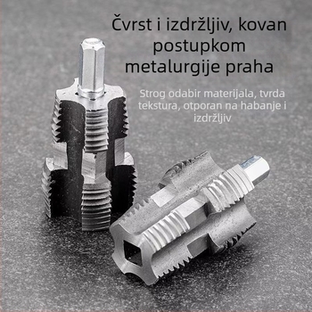 Set alata za unutarnje navoje PPR cijevi, s bušilom i šesterokutnim držačem
