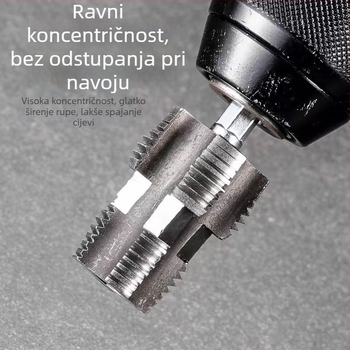 Set alata za unutarnje navoje PPR cijevi, s bušilom i šesterokutnim držačem