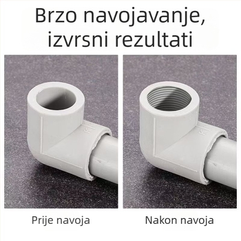 Set alata za unutarnje navoje PPR cijevi, s bušilom i šesterokutnim držačem