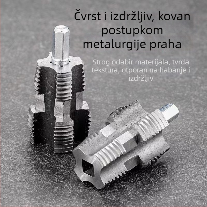 Set alata za unutarnje navoje PPR cijevi, s bušilom i šesterokutnim držačem