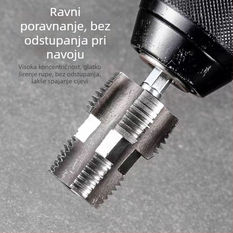 Set alata za unutarnje navoje PPR cijevi, s bušilom i šesterokutnim držačem