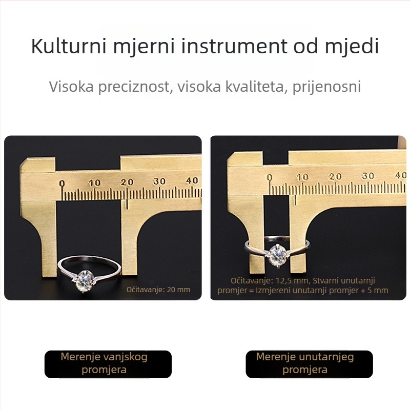 EXPLOIT Proizvedeno u Njemačkoj, visoko precizan bakreni mini vernier kaliper, Wenwan kaliper, model 220239