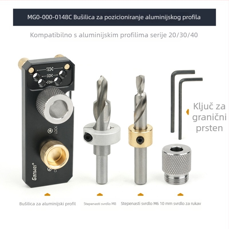 Vodič za bušenje aluminijskog profila 203040 – DIY stolarski rad i namještaj