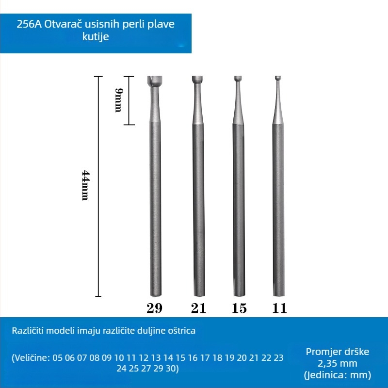 Blue Box 256A Otvorena igla za perle, mikro-ukrasni rezač za nakit, držač 2.35 mm