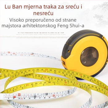 Čelična mjerna traka Luban, duljina 50 m, tablica usporedbe sretnih brojeva, 20 Dinglan mjerilo, Feng shui visoka preciznost