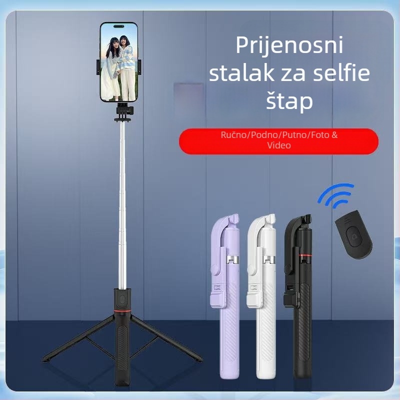 Nova X17 Bluetooth selfie štap, produžen do 1,7 m, 360° okretni podni stativ za prijenos uživo, prenosni fotografski alat