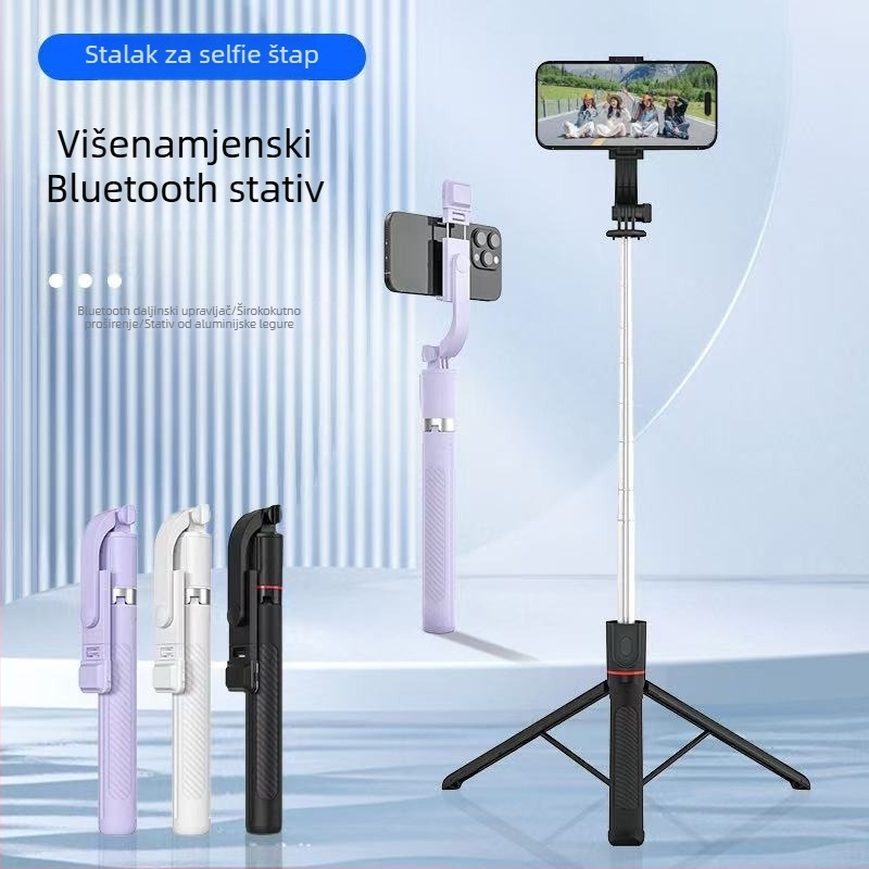Nova X17 Bluetooth selfie štap, produžen do 1,7 m, 360° okretni podni stativ za prijenos uživo, prenosni fotografski alat