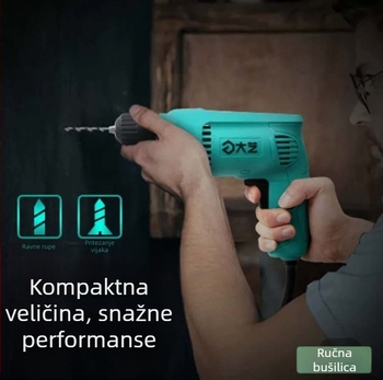 Dayi ručna električna bušilica 220V s kabelom, pištolna ručka, kućna uporaba, PED 01-10, varijabilna brzina