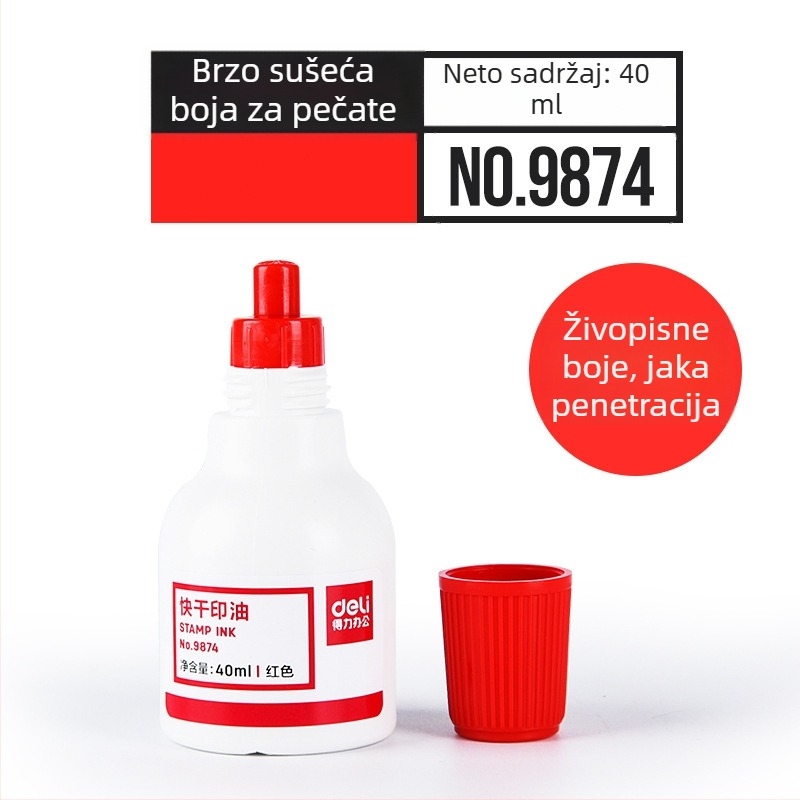Deli velika brzosušeća podloga za otiske, crvena/plava/crna tinta, model 9864/9874, uredski pribor