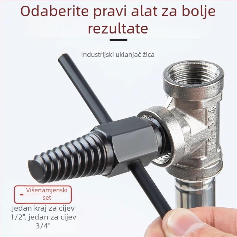 Izvlačivač navoja za slavine s četverostrukim i šesterostrukim ekstraktorima, dvostruka glava obrnuti navoja izvlačivač za slomljene navoje cijevi