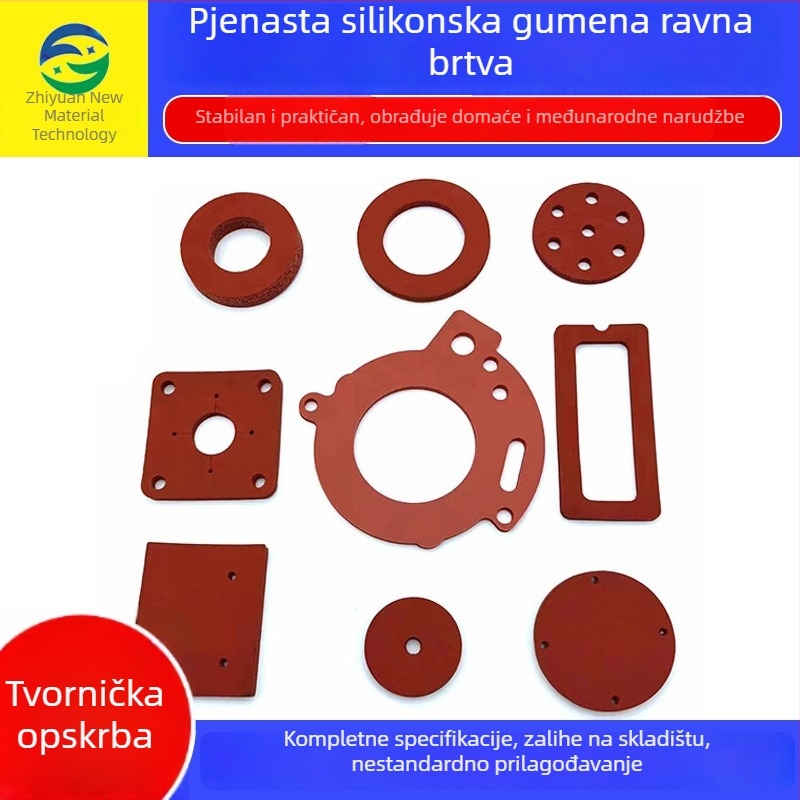 Samoljepljiva silikonska pjena‑podložica za automobilsku upotrebu, otporna na koroziju, prilagodljiva veličina i boja, otporna na visoke temperature