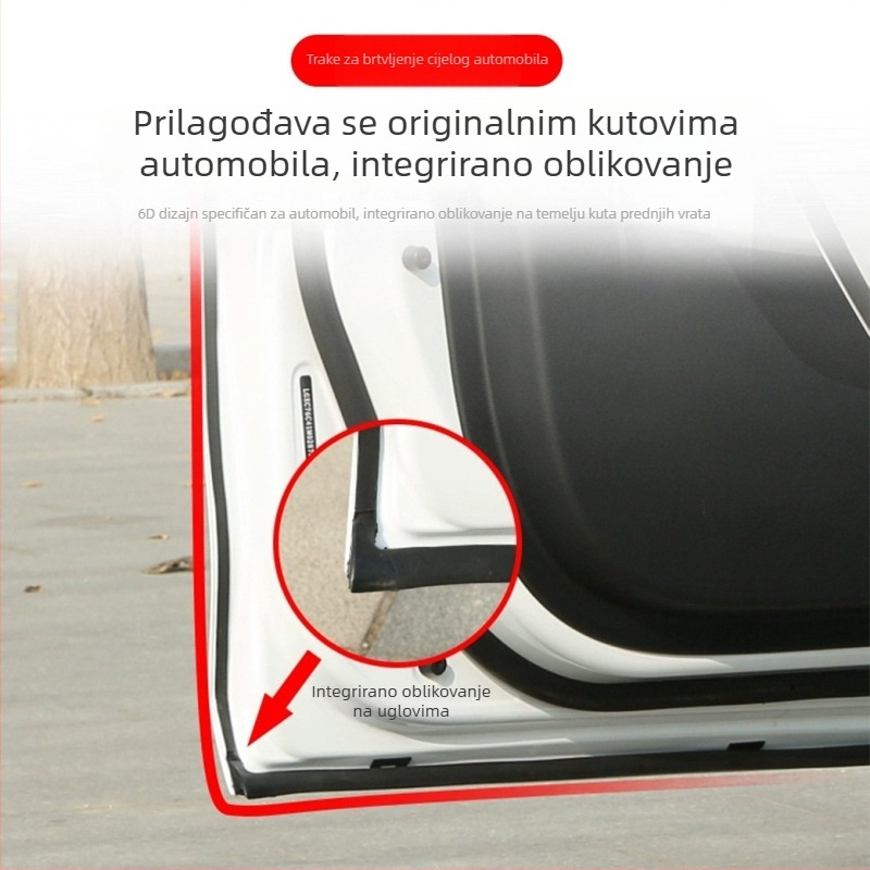 Equation Leopard 8 silikonska brtvljena traka za automobil – zvučna izolacija, zaštita od prašine za cijelo vozilo, dodaci za doradu vrata