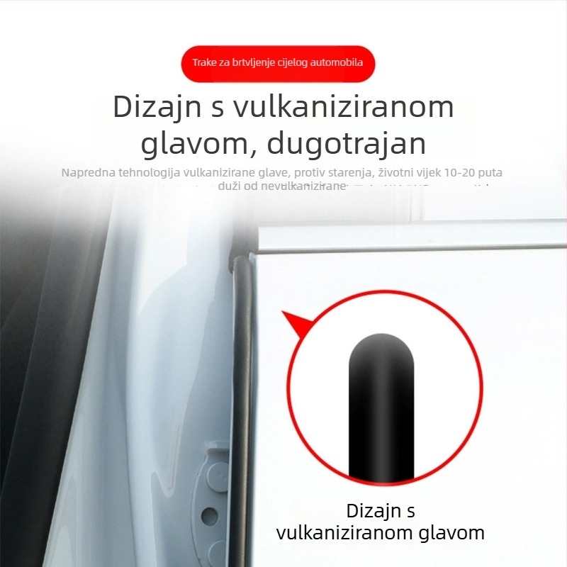 Equation Leopard 8 silikonska brtvljena traka za automobil – zvučna izolacija, zaštita od prašine za cijelo vozilo, dodaci za doradu vrata