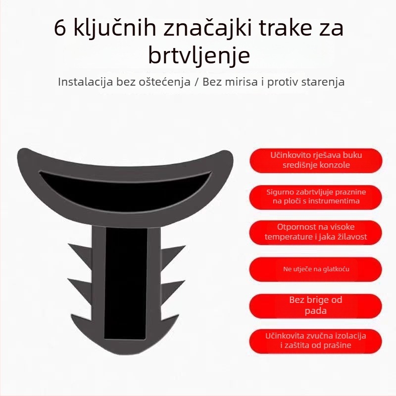Pojas za zvučnu izolaciju središnje konzole i unutarnje obloge prednjeg vjetrobrana