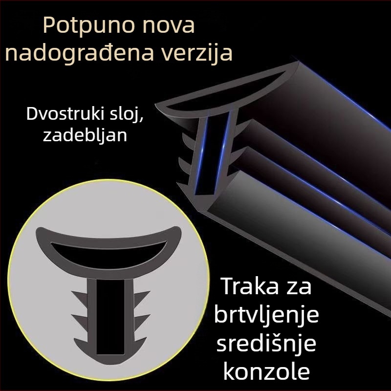 Pojas za zvučnu izolaciju središnje konzole i unutarnje obloge prednjeg vjetrobrana