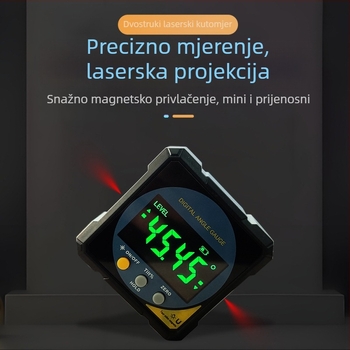 Laserski inclinometar s digitalnim zaslonom, magnetsko infracrveni mjerni alat za stolariju i inženjerske primjene