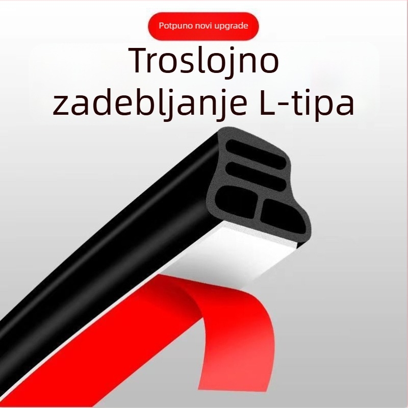 Yanfei trostruko složna L-oblik brtvna traka za automobil, smanjenje buke, brtvljenje haube i prtljažnika, univerzalno za cijeli automobil