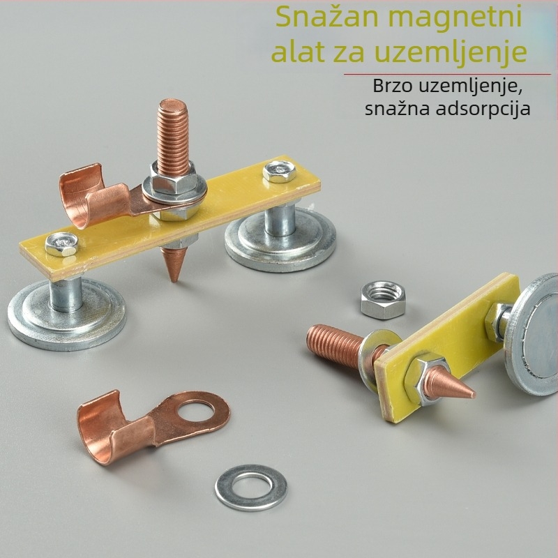Snažan magnetski uzemljivač za zavarivanje – uzemljivački magnet i fiksna glava za željezo