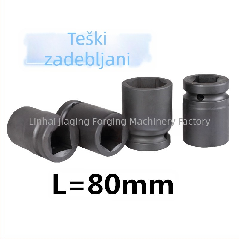 3/4-inčni teški dugi socket glava za pneumatski odvijač, duljina 80 mm, šesterokutni 17–41 mm