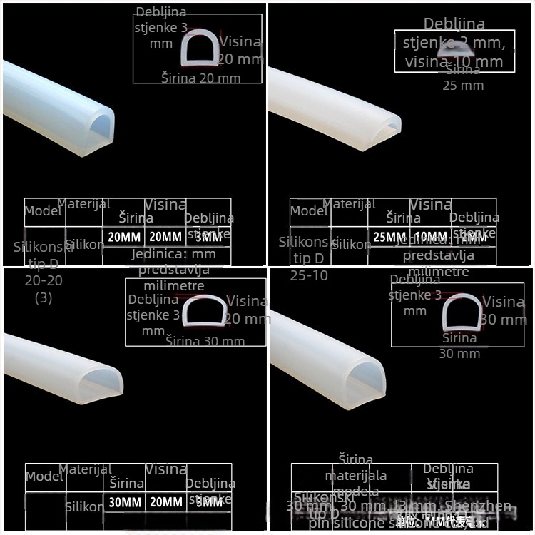 Visokotemperaturna silikon brtvilo za vakuumsku tunelsku peć, 250°C