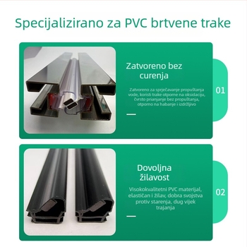 Bezokvirne staklene vrata i prozori – silikonski brtveni trak protiv udara, magnetska ljepiljna traka, odjeljak suho/mokro, vodena barijera za balkon i tuš prostor
