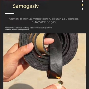 Brtvna traka za zračni kanal, samoljepiva, brtvni prsten za flanšu, gumoplastna zapaljiva brtvna traka, debljina 5 mm ili 3 mm