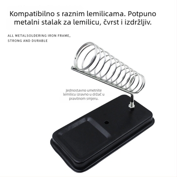 Stalak za lemilicu tipa A, potpuno metalni, kvadratni držač, pribor za lemljenje, set alata za zavarivanje