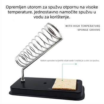 Stalak za lemilicu tipa A, potpuno metalni, kvadratni držač, pribor za lemljenje, set alata za zavarivanje