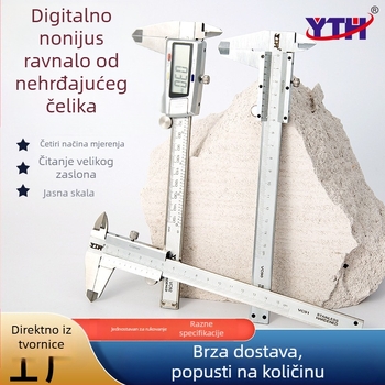 YTH-VC92 Nehrđajući čelik, digitalni kaliper s elektroničkim zaslonom, mjerenje dubine, unutarnjeg i vanjskog promjera, do 150 mm