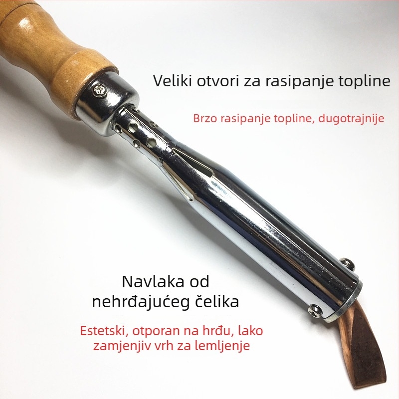 Lemilica Kebao s vanjskim grijanjem, drvenom drškom i kutnim bakrenim nastavkom, 35–500W