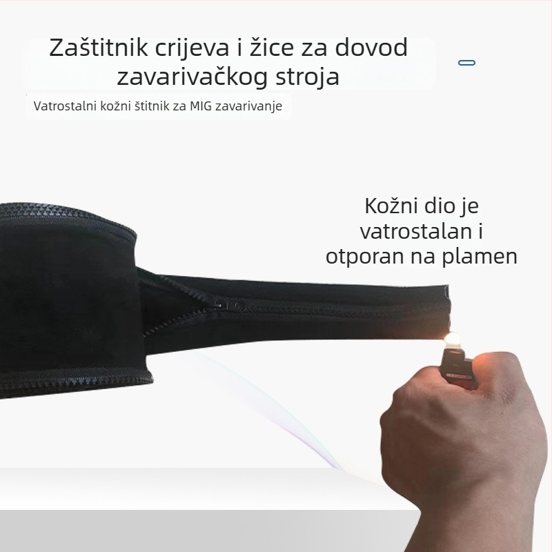 Vatrootporna zaštitna navlaka od telećje kože za opremu za zavarivanje: zračne cijevi, kontrolne linije, kabeli i optička vlakna