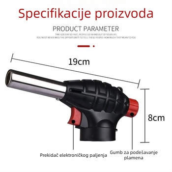 Inverzijski izlaz plamena za zavarivanje i roštiljanje
