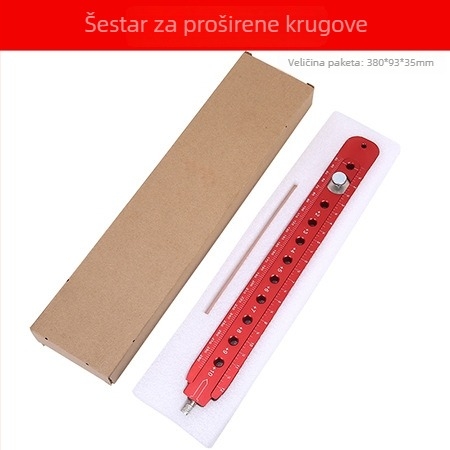 Prilagodljivi kružni mjerni alat od aluminijske legure za drvetarstvo i tehničko crtanje