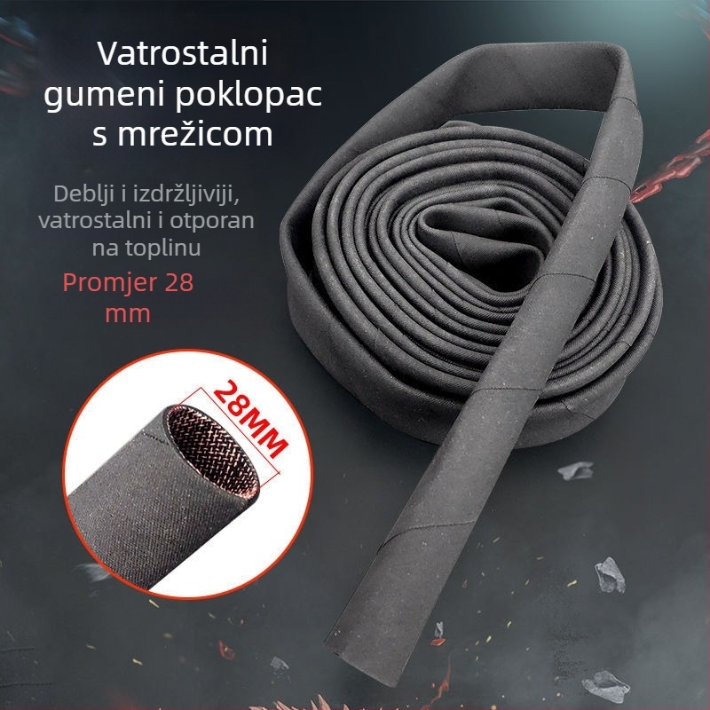 Kožni vanjski zaštitni pokrov otporn na vatru, promjera 28 mm, za zavarivanje argonskim lukom i plazma rezanje